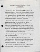 Secretary of Transportation Andrew H Card Jr Speeches August 1992