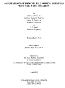 A Comparison of Dynamic Pile Driving Formulas with the Wave Equation
