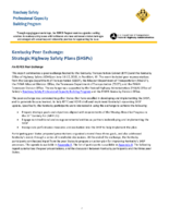 Kentucky Peer Exchange  Strategic Highway Safety Plans SHSPs  An RSPCB Peer Exchange