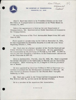 Biographical Sketch of Alan S Boyd the First Secretary of Transportation