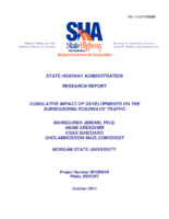 Cumulative impact of developments on the surrounding roadways traffic