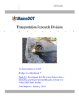 BridgeinaBackpack Task 33 Investigate SoilStructure InteractionModeling and Experimental Results of Concrete Filled FRP Tube Arches