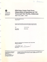 FRAVolpe Center Task Force Observation of Operations at TVE Transrapid Test Facility Addendum