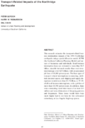 TransportRelated Impacts of the Northridge Earthquake