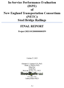 InService Performance Evaluation ISPE of New England Transportation Consortium NETC Steel Bridge Railings