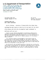 Department of Transportation News Releases December 1978