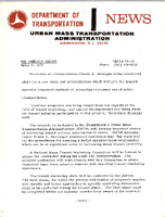 Department of Transportation News Urban Mass Transportation Administration UMTA 7316