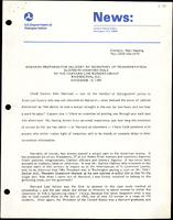 Remarks Prepared for Delivery by Secretary of Transportation Elizabeth Hanford Dole to the Harvard Law Womens Group