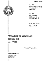 Development of Maintenance Methods and Cost Codes