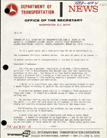 Remarks by US Secretary of Transportation John A Volpe at the Dwight D Eisenhower Lecture Series