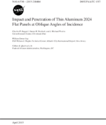 Impact and Penetration of Thin Aluminum 2024 Flat Panels at Oblique Angles of Incidence