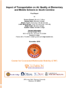 Impact of Transportation on Air Quality at Elementary and Middle Schools in South Carolina
