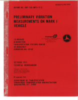 Preliminary Vibration Measurements on Mark I Vehicle