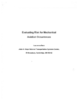Evaluating Risk for Mechanical Aviation Occurrences