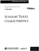 1995 American Travel Survey Summary Travel Characteristics Colorado