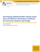 Developing Implementable Climatic Input Data and Moisture Boundary Conditions for Pavement Analysis and Design