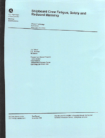 Shipboard Crew Fatigue Safety and Reduced Manning