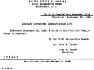 Part 27 Amendment 272 Aircraft Dispatcher Identification Card