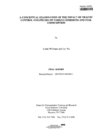 A Conceptual Examination of the Impact of Traffic Control Strategies on Vehicle Emissions and Fuel Consumption