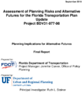 Assessment of Planning Risks and Alternative Futures for the Florida Transportation Plan Update Project BDV3197798
