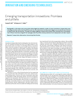 Emerging Transportation Innovations Promises and Pitfalls