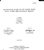 Physiological studies on air tanker pilots flying forest fire retardant missions