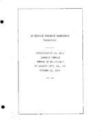 Interstate Commerce Commision Report of the Accident  Investigation Occuring on the READING RAILROAD MAHONY CITY PA