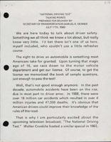 Secretary of Transportation Samuel K Skinner Speeches July 1989