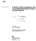 A Study of Bird Ingestions into Large High Bypass Ratio Turbine Aircraft Engines Interim