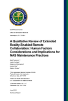 A Qualitative Review of Extended RealityEnabled Remote Collaboration Human Factors Considerations and Implications for NAS Maintenance Practices