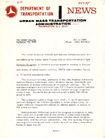 Department of Transportation News Urban Mass Transportation Administration DOT 18990