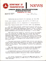 Department of Transportation News Urban Mass Transportation Administration UMTA 7612