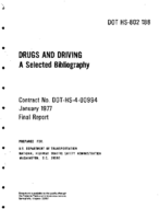 Drugs and Driving A Selected Bibliography