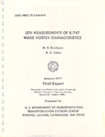 LDV measurements of B747 wake vortex characteristics