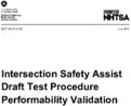 Intersection Safety Assist Draft Test Procedure Performability Validation