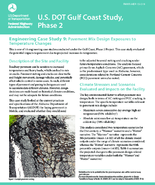 US DOT Gulf Coast Study Phase 2 Engineering Case Study 9 Pavement Mix Design Exposures to Temperature Changes