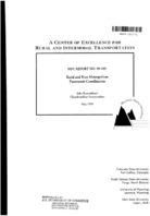 Rural and NonMetropolitan Paratransit Coordination