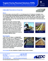 Targeted Overlay Pavement Solutions TOPS Unbonded Concrete on Concrete