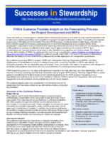 Successes in Stewardship  FHWA Guidance Provides Insight on the Forecasting Process for Project Development and NEPA