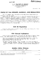 Status CAA Releases Manuals And Regulations