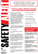 Safety Alert  Advisory Guidance Offering Accepting and Transporting Hazardous Materials