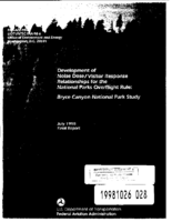 Development of noise dosevisitor response relationships for the national parks overflight rule  Bryce Canyon National Park Study
