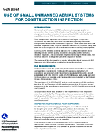 Use of Small Unmanned Aerial Systems for Construction Inspection Tech Brief