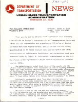 Department of Transportation News Urban Mass Transportation Administration UMTA 101