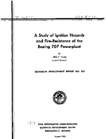 A Study of Ignition Hazards and FireResistance of The Boeing 707 Powerplant