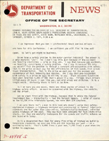 Remarks Prepared for Delivery by US Secretary of Transportation John A Volpe before Ralph Naders Professional Drivers Conference
