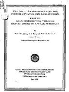 The Load Transmission Test For Flexible Paving and Base Courses