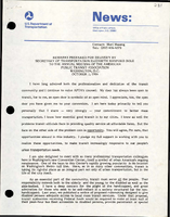 Remarks Prepared for Delivery by Secretary of Transportation Elizabeth Hanford Dole to the Annual Meeting of the American Public Transit Association