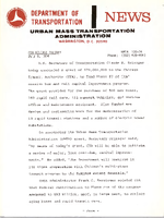 Department of Transportation News Urban Mass Transportation Administration UMTA 12074