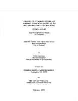 Geotextile fabrics under an asphalt concrete overlay to retard reflective cracking  interim report